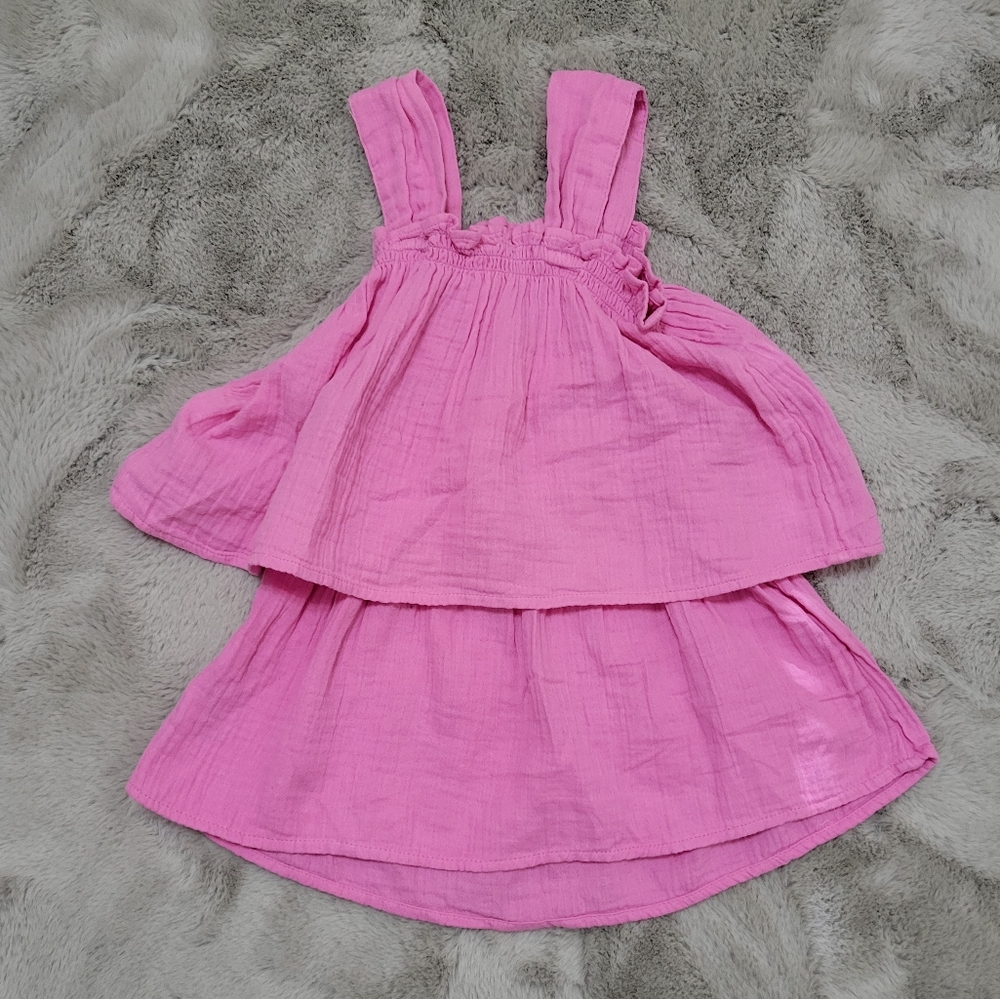 Nwt Baby Gap Pink Cotton Toddler Girl Skirt And Top Set - Picture 2 of 5